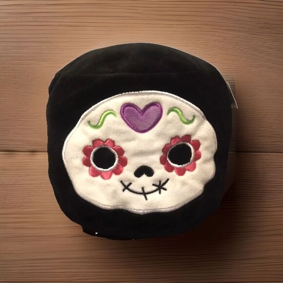 Aurora Squeezable Mallows Day of the Dead Sugar Skull Plush Toy Halloween - Picture 1 of 10